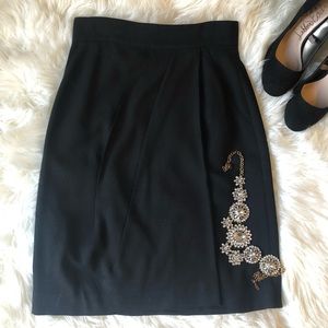 Max Mara high waisted black skirt